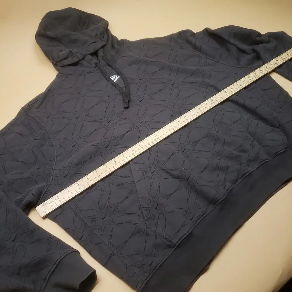 Nike Center Swoosh All Over Print Swoosh Charcoal Gray Pattern Essential Men 2XL - Picture 11 of 11